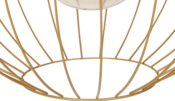 Designové závěsné svítidlo zlaté 60 cm - Wire Dos