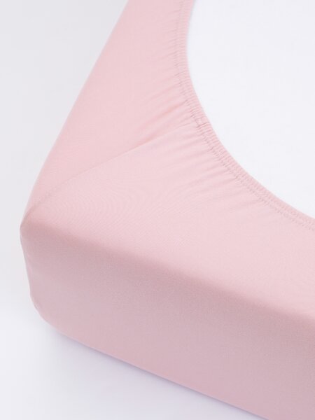 Jersey prostěradlo s elastanem Deluxe 90 × 200 cm – starorůžové