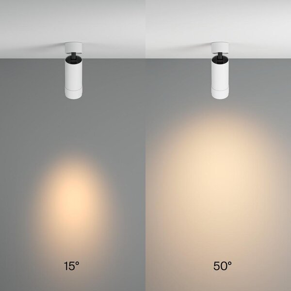Maytoni Moderní stropní LED svítidlo FOCUS ZOOM, 12W, v. 16,4 cm Barva: Černá, Teplota světla: 4000K - denní bílá