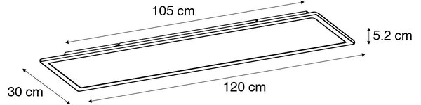 Stropní svítidlo bílé 120 cm vč. LED - Liv
