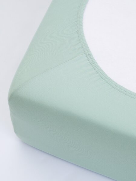 Jersey prostěradlo s elastanem Deluxe 90 × 200 cm – mátové