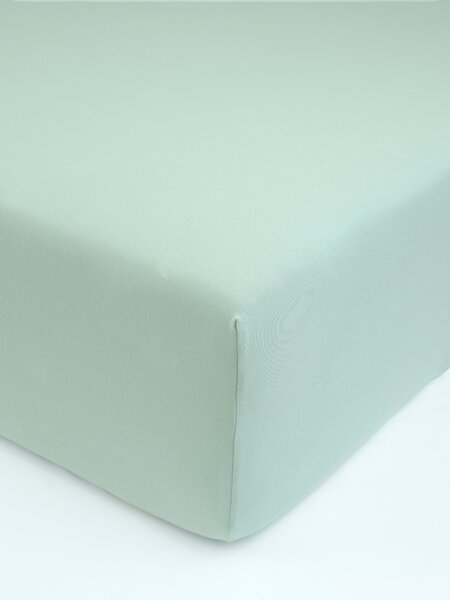 Jersey prostěradlo s elastanem Deluxe 90 × 200 cm – mátové