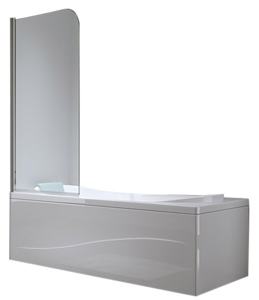 BPS-koupelny Jednodílná vanová zástěna PR01 70x140 chrom/transparent