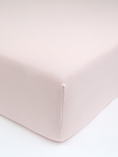 MK Lůžkoviny Jersey prostěradlo s elastanem 140 × 200 cm – pudrové