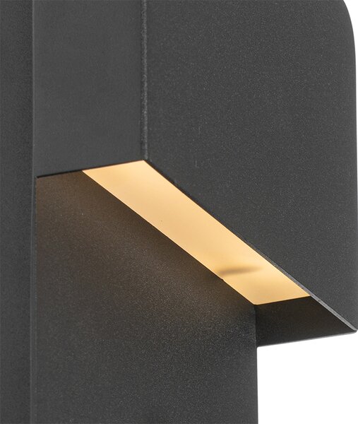 Nástěnné svítidlo černé vč. LED s USB a lampičkou na čtení se spínačem - Robin