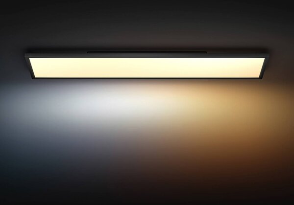 Philips Hue Panel White Ambiance Aurelle 120 x 30 cm černý, stmívatelný, Černá, Pracovna / kancelář, Hliník, Moderní