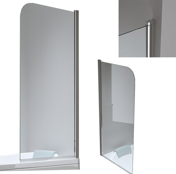 BPS-koupelny Jednodílná vanová zástěna PR01 70x140 chrom/transparent