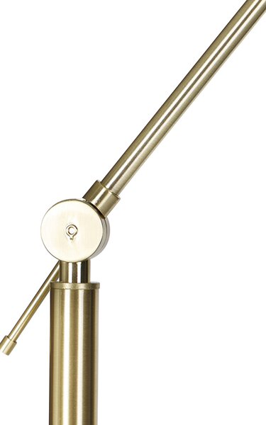 Moderní stojací lampa zlatá s sametovým stínítkem růžová 50 cm - Editor
