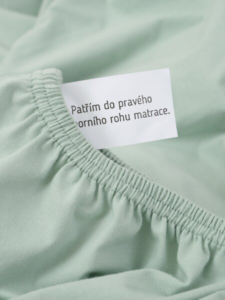 MK Lůžkoviny Jersey prostěradlo s elastanem 140 × 200 cm – mátové