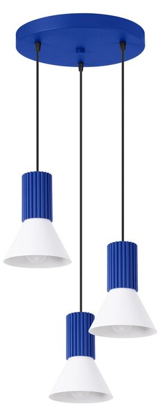 Závěsné svítidlo Estria, 3x bílé kovové stínítko, bl, o