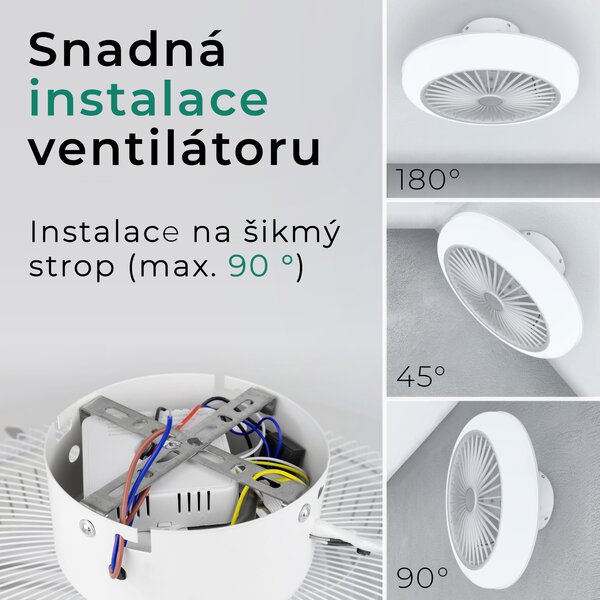 Noaton 11045W (2024) Polaris, bílá, stropní ventilátor se světlem (Rozbaleno)