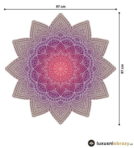 Samolepky na zeď – Mandala hnědo-fialová