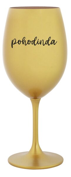 POHODINDA - zlatá sklenice na víno 350 ml