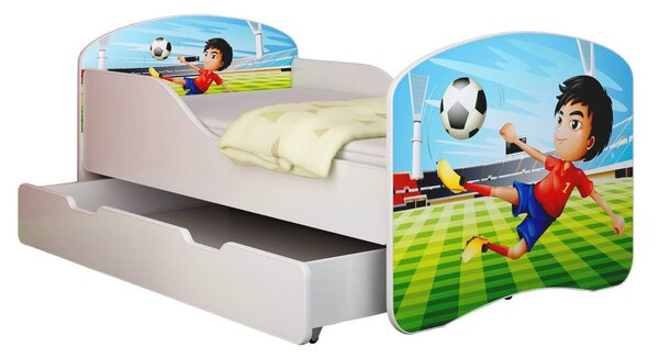 Dětská postel - Fotbalista 140x70 cm + šuplík