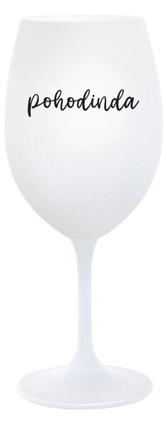POHODINDA - bílá sklenice na víno 350 ml