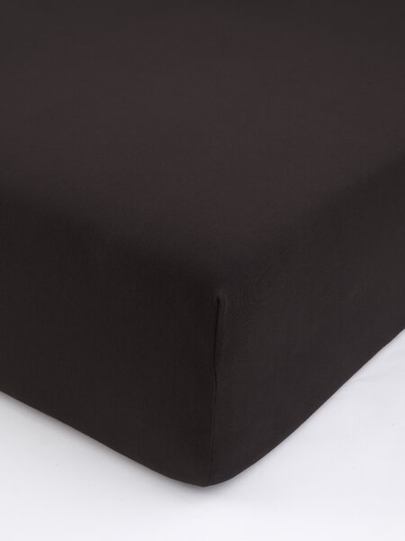 MK Lůžkoviny Jersey prostěradlo s elastanem 120 × 200 cm – tmavě hnědé