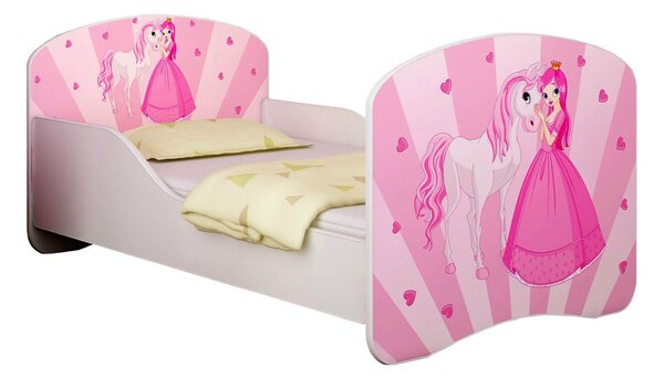 Dětská postel - Princezna s poníkem 140x70 cm