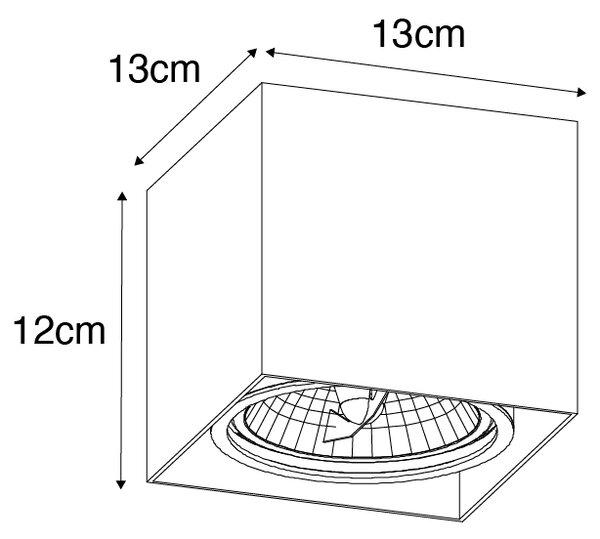 Designové bodové světlo s čtvercovým AR111 - Box