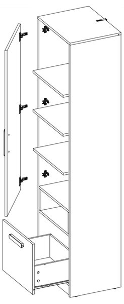 Šatní skříň POK 03 vícebarevná