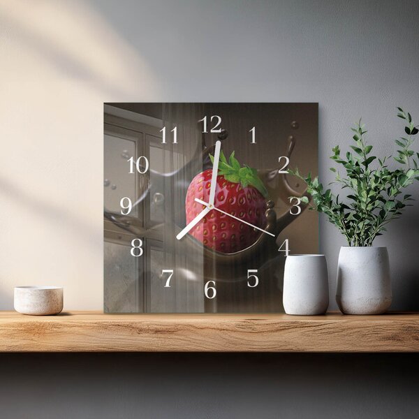 Skleněné hodiny Čokoláda zskb-30x30-00089987