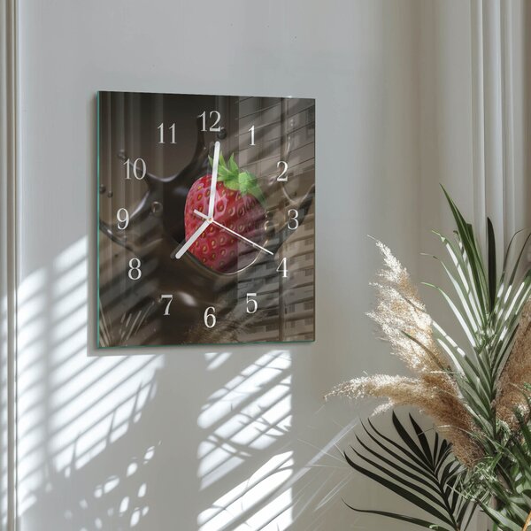 Skleněné hodiny Čokoláda zskb-30x30-00089987