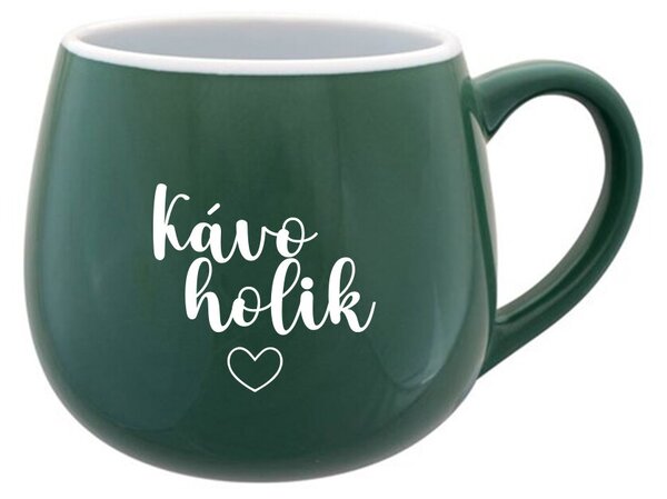 KÁVOHOLIK - zelený keramický hrníček 300 ml