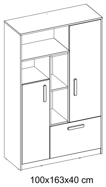 Šatní skříň POK 05 vícebarevná
