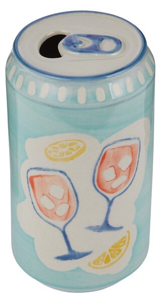BEVERAGE Váza plechovka 12 cm - modrá