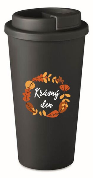 KRÁSNÝ DEN (PODZIM) - černý termohrnek 475 ml