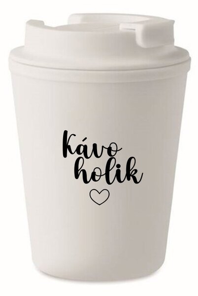 KÁVOHOLIK - bílý termohrnek 300 ml