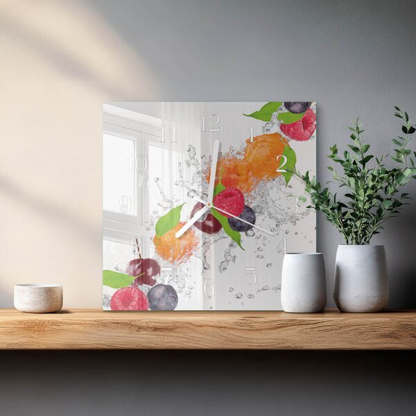 Skleněné hodiny Ovoce zskb-30x30-00085205