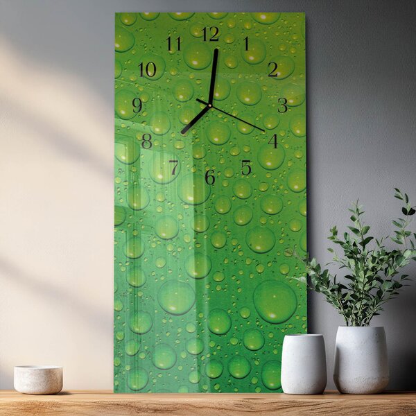 Skleněné hodiny vertikální Kapky zsppc-30x60-00178763