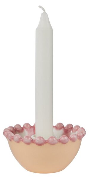 STRAWBERRY Svícen na dlouhou svíčku - růžová