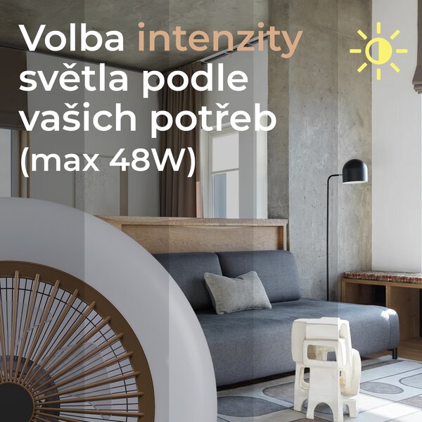 Noaton 11055G (2024) Callisto, zlatá, stropní ventilátor se světlem