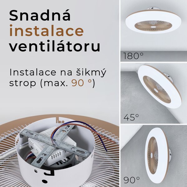 Noaton 11055G (2024) Callisto, zlatá, stropní ventilátor se světlem