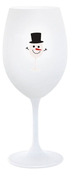 SNĚHULÁČEK - bílá sklenice na víno 350 ml