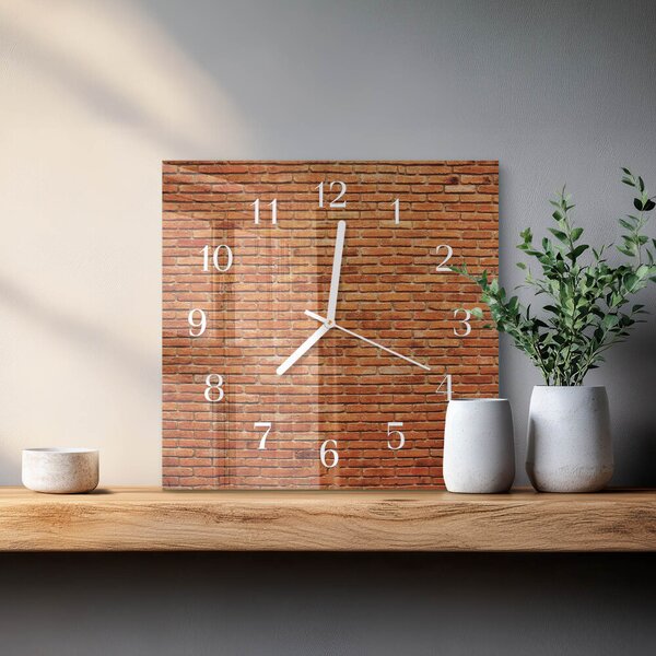 Skleněné hodiny Cihly zskb-30x30-00295206