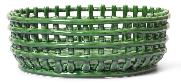 Ferm Living Mísa Ceramic Centrepiece, emerald green
