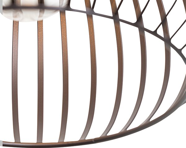 Moderní závěsné svítidlo hnědé 38 cm - Saffira