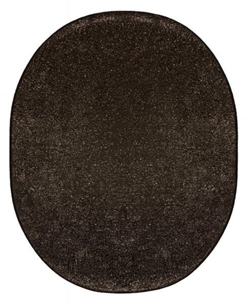Vopi, Kusový koberec Laguna LUX čokoláda ovál, 80x150 ovál, hnědá, ložnice