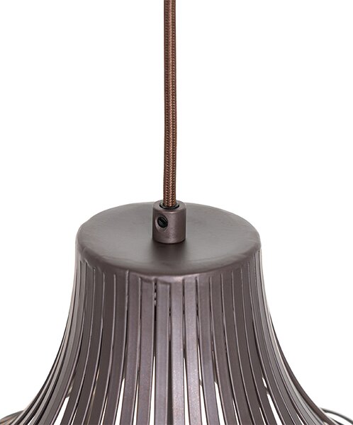 Moderní závěsné svítidlo hnědé 38 cm - Saffira