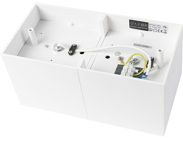 Designové bodové světlo bílé obdélníkové 2-světlo - Box