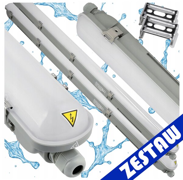 2x hermetická LED lampa Philips 22W 2400lm 4000K 120cm do garáže