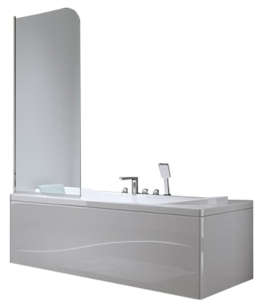 BPS-koupelny Jednodílná vanová zástěna PR01 80x140 chrom/transparent