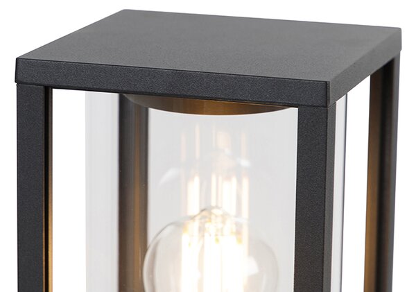 Stojací venkovní lampa černá 100 cm se zemním hrotem a kabelovou průchodkou - Charlois