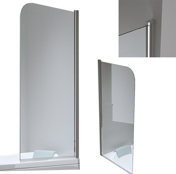 BPS-koupelny Jednodílná vanová zástěna PR01 80x140 chrom/transparent