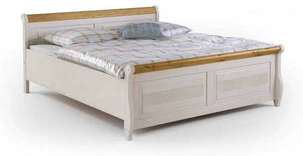 Dřevěná postel Harald z borovice Bílá 100x200