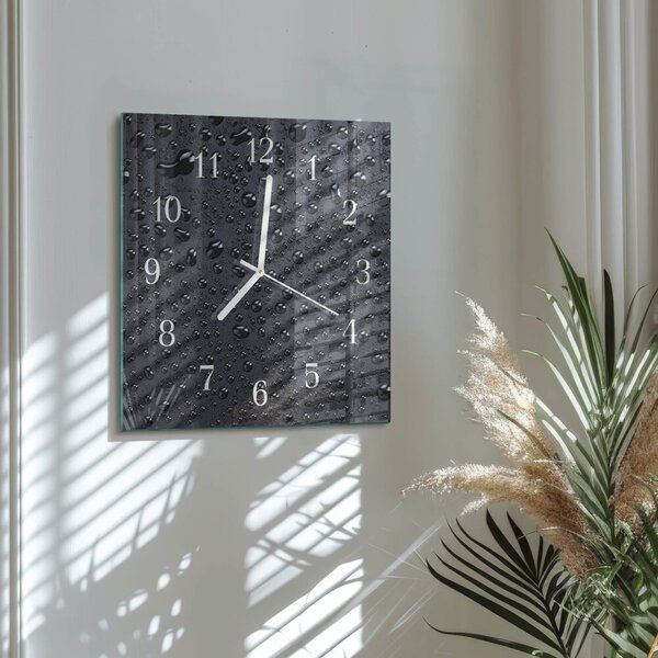 Skleněné hodiny Kapky zskb-30x30-00089944