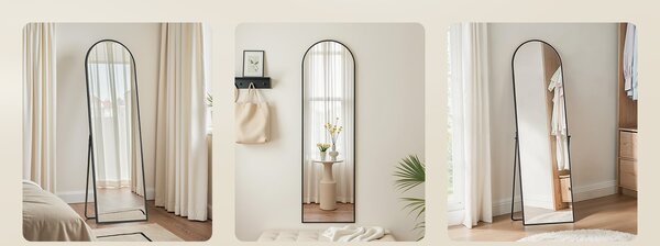 SONGMICS Volně stojící zrcadlo Fully 150 cm černé