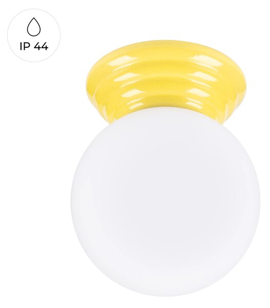Stropní svítidlo Zori, 1x bílé skleněné stínítko, y